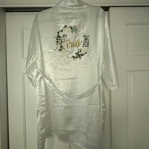 White Satin Bride Robe